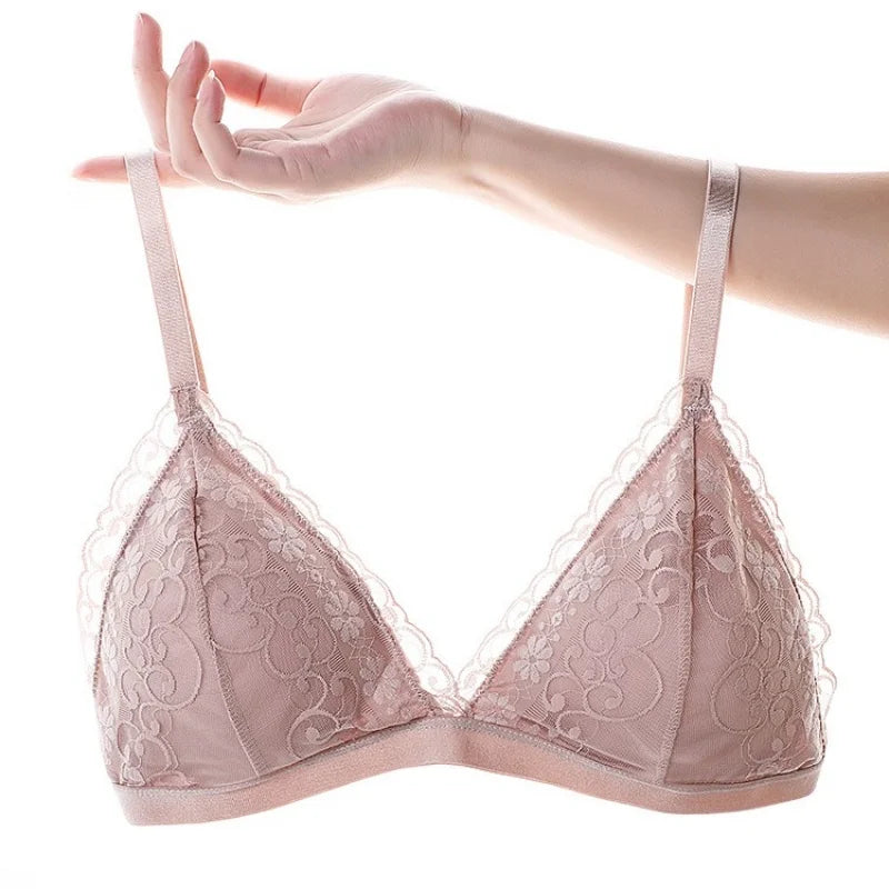 Women Lace Bra Set Push Up Bralette Low Waist Panties Female Embroidery Flora Lace Underwear Sexy Lingerie Set Female Intimates