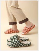 Breathable Cotton Linen Slippers For Women Men Summer Autumn House Shoes Anti-slip Keep Quiet Couples Home Floor Flax Slides