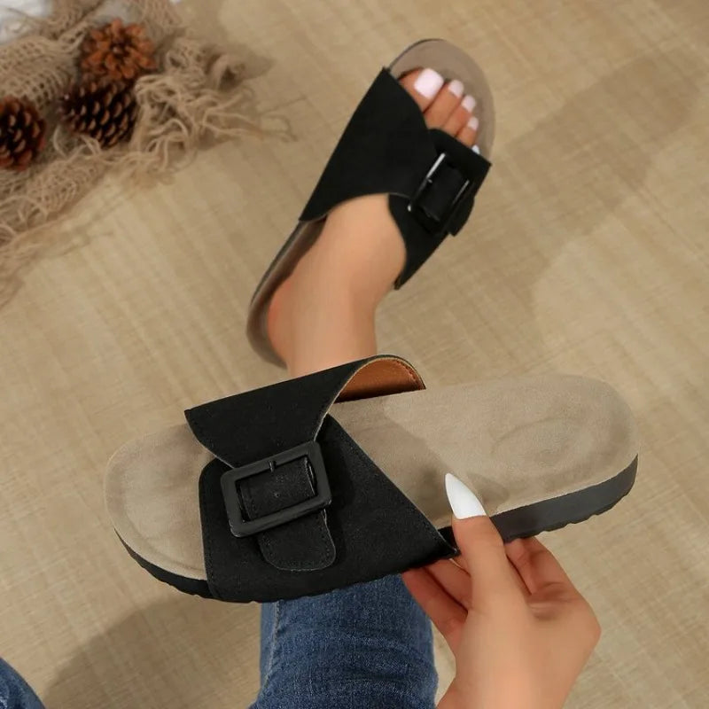 Summer Women Slippers Lightweight Buckle Thick Sole Slip-On Platform Sandals ladys Soft EVA Outdoor Beach Shoes