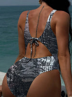 Golden Glitter Deep V Neck Female Swimwear One Piece Swimsuit Women Backless Monokini High Leg Cut Bathing Suit Swim Beachwear