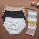 3Pcs/Set Low Rise Briefs Women Ice Silk Panties Breathable Seamless Underwear Solid Color Female Underpants Sexy Lingerie M-XL