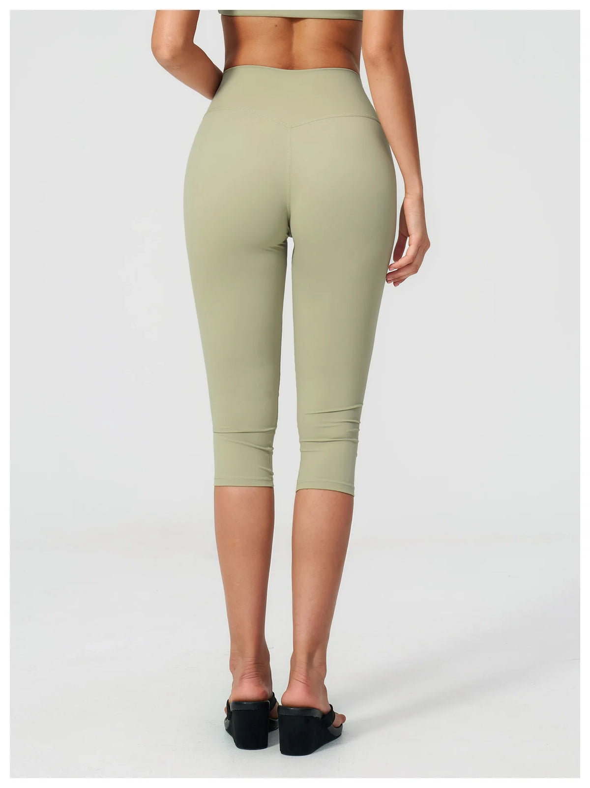 Yoga Pants Women Cropped Pants Sports Pants Fitness Leggings Tights Breathable Quick-drying High Waist Running Workout Pants