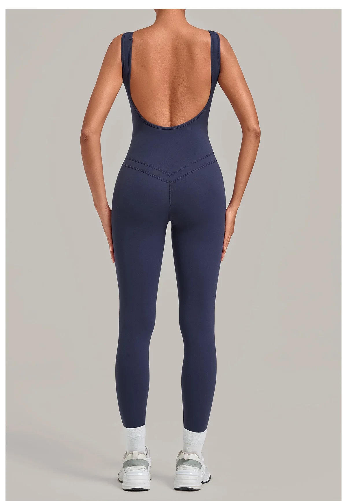 Summer Tight Yoga Jumpsuit Women Hollow Out Exposed Back Fitness Clothing Outwear Gym Running Workout Sports One Piece Suits