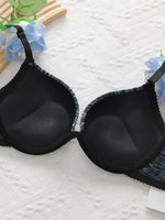 Women's sexy embroidered lace lingerie set with steel rims gathered push ups and underwear comfortable fit set A3185