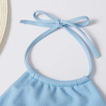 light blue Halter Bandana Bikinis Sets micro Thong sexy Swimsuit Women Swimwear Backless high cut Bathing Suit Bikini 2026 Mujer