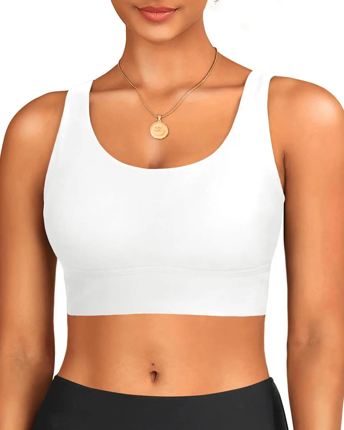 2026 Sport Swim Vest Swimsuit Only Tops Padded Swimwear Women Solid Bathers Bathing Swimming Swim Suit Female