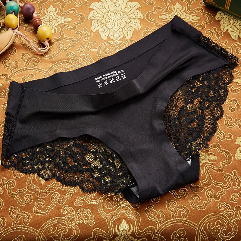 Women's Panties Sexy Lace Seamless Female Underwear Low-Waist Plus Size XXXXL Elasticity Briefs for Ladies Breathable Lingerie