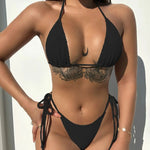 DEKA Women Brazlian Solid Mirco Bikini Set Tie Side G-String Thong Swimsuit Female Bandage Bathing Suit Swimwear Biquini