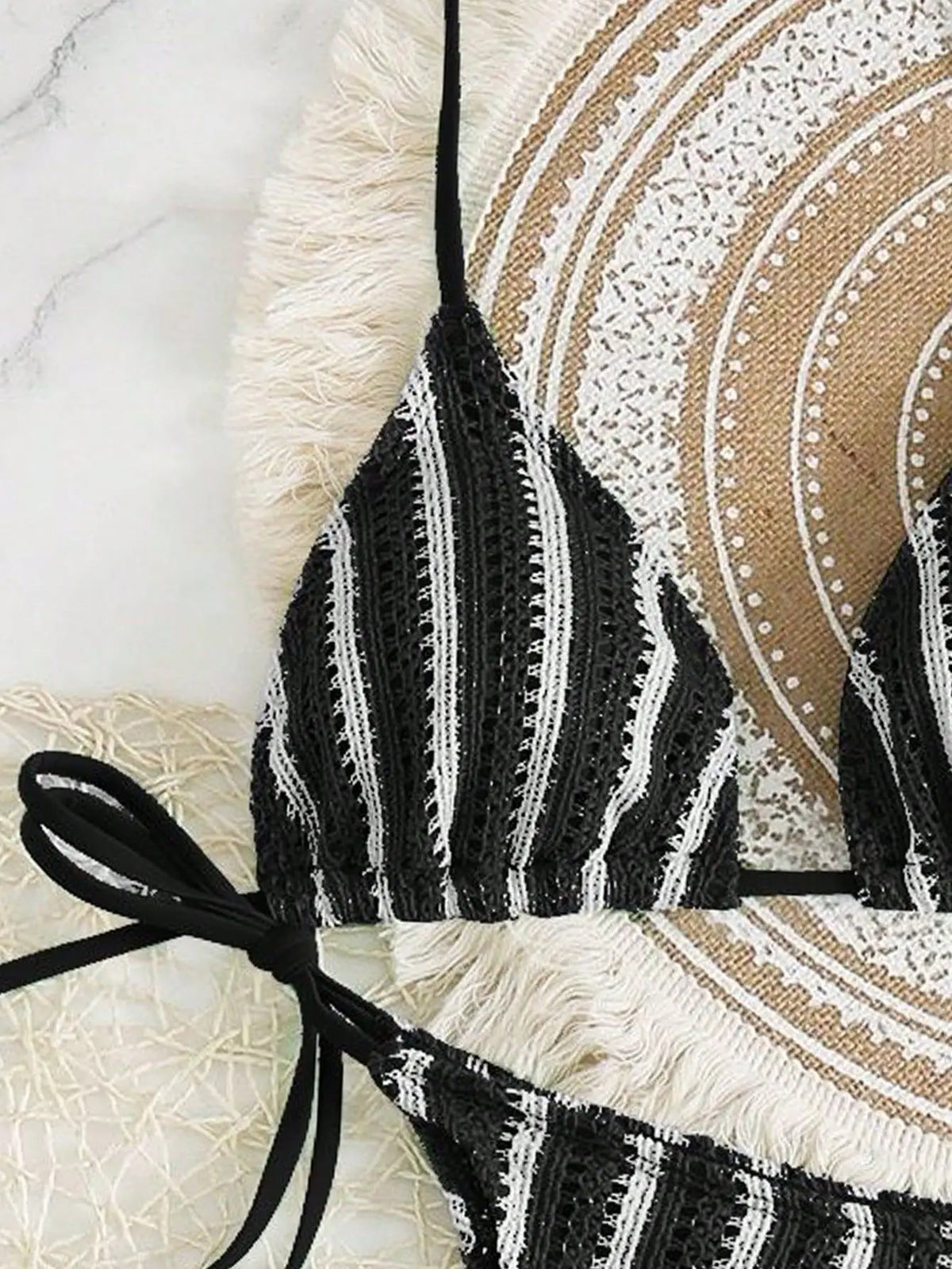 Sexy Black White Patchwork Bikini Set 2026 Women Striped High Waist Shorts 3 Piece Swimsuit Summer Push Up Bathing Suit Swimwear