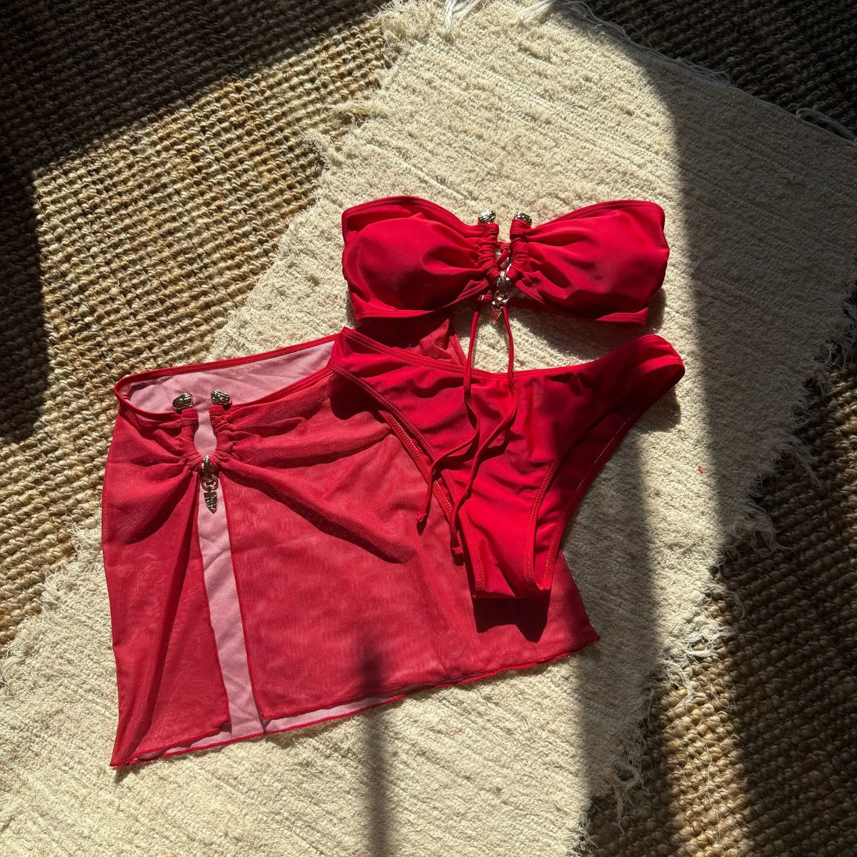 DEKA U Bandeau Bikinis Set Mujer Strapless Swimwear Sexy Women 3 Piece Swimsuit Bathing Suit Biquinis Brazilian Bikini