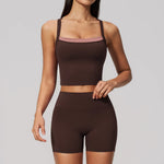 Yoga Set Women Tracksuit 2 Piece Gym Clothing Sportswear Running Tank Top Fitness Leggings Workout OutfitsAthletic Wear Suit