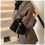 2026 Soft Commuting Crossbody Bags Faux Suede Sewing Hot Sale Bags for WomenThread Solid Color String Women's Handbags