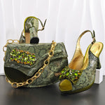 Doershow Lastest Italian Design Fashion Style Ladies Shoes with Matching Bag Set 2026 Nigerian Shoes and Bag Set!HG1-1