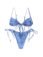 Trendy Women s Two-Piece Swimsuit Stylish Floral Butterfly Geometric Camouflage Print Bikini Set with Lace-Up Back Detail
