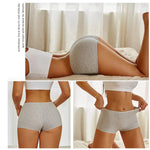 4Pcs/Set Women's Cotton Boxers Panties Seamless Sports Underwear Female Solid Color Cozy Lingerie Intimate Underpants XS-XL