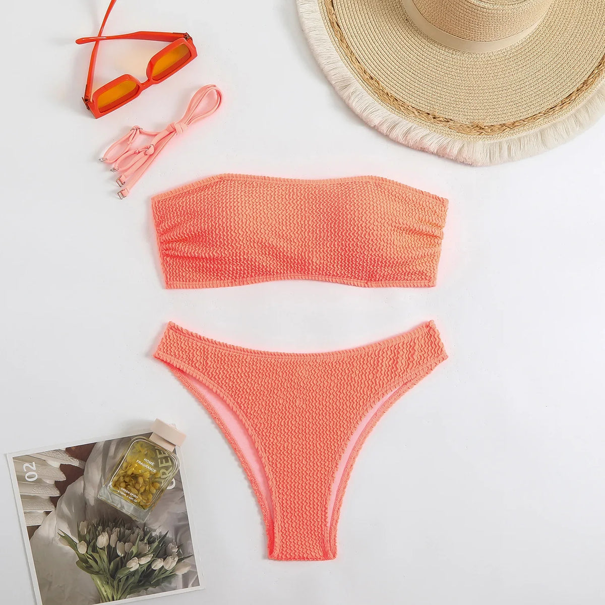 Neon Yellow Thong Bikinis 2026 Sexy Women Swimsuits Swimwear Female Bandeau Brazilian Bikini Set Bathing Suit Swimming Suits