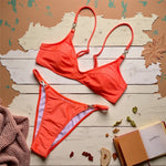 10 Colors V Neck Rhinestones Bikini Female Swimsuit Women Swimwear Two-pieces Bikini Set Padded Bather Bathing Suit Swim V8138