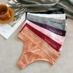 3Pcs M-2XL Seamless Thongs Women High Waist G-string Ladies Comfortable Bikini Panties Thong Underpants Girls Underwear Lingerie
