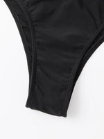 Cut-out Chain Linked One Piece Swimsuit Monokini Swimwear Women 2025 Bathers Padded Beachwear Bathing Swimming Suit Summer