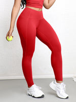 Super Soft Sports Leggings With Pockets For Women High Waisted Workout Yoga Running Push Up Gym Fitness Tight Pants Women's