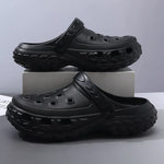 Men Summer Slippers Close Toe Leisure Clogs Soft EVA Anti-slip 2 Way Wear Shoes Couples Indoor Beach Slides Street Sandals