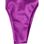 Sexy Satin Halter Brazilian Padded Bikini Female Swimsuit Women Swimwear Two-Pieces Bikini Set Bather Bathing Suit Swim V4966S