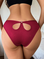 Hollow Out Sexy Women's Panties Seamless Ribbed Female Underpant Solid Color Lingerie Comfortable Ladies Briefs Female Underwear