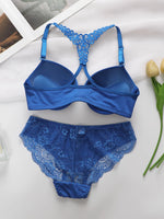 Ladies' black red blue with steel rims front buckle beautiful back pull up bra underwear set A2128