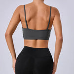 Women Yoga Bra Removable Shoulder Strap Anti-Slip Bra Wrap Chest Dual-Use Sports Yoga Wear Outside Running Fitness Top