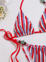 Women's Sexy Push-Up Two-Piece Swimsuit 2026 Bathing Suit Brazilian Beachwear Stripe Bikini Set Swimwear Trendy Mciro Biquini