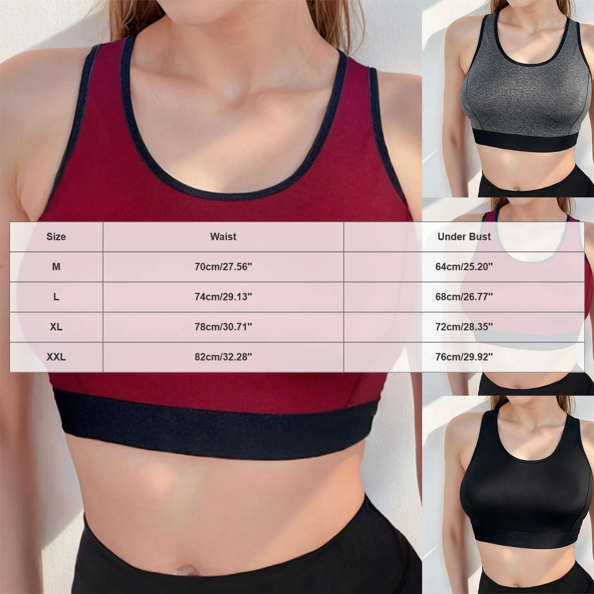 Women Sports Bra High Elastic Support Racerback Yoga Top Comfortable Breathable Workout Crop Top No Pads Underwear For Gym Yoga