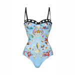 Push Up One Piece Swimsuit With Cover Up Sexy Swimwear Women 2025 Printed Swim Suits Female Bikinis Sliming Bodysuit Beachwear
