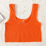 Seamless Bras For Women Streetwear Rib Sports Tank Top Sexy Lingerie No Pads Crop Top Female Fitness Underwear