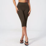 Yoga Pants Women Cropped Pants Sports Pants Fitness Leggings Tights Breathable Quick-drying High Waist Running Workout Pants