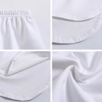 2pc Womens Elastic Waist Layering Underskirt Curved Hem Mini Skirt With Extended Back Casual Versatile Base Layer Top For Shirt