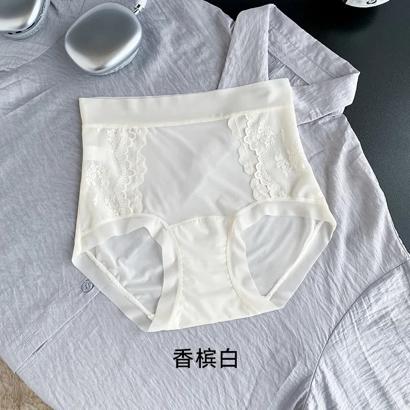 French lightweight underwear, comfortable butt-lifting, seamless extended crotch mulberry silk briefs