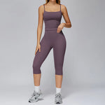New yoga set 2 pieces gym set Women Long Sleeve Sports Shirts Sports Bra Leggings Suit Fitness Running Workout Suits Tracksuit