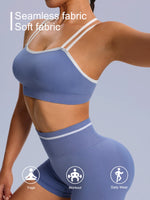 2PCS Yoga Set Women Push Up Bra Shorts Yoga Set Tracksuit Workout Overalls Fitness Gym Sport Outfit Tummy Control Sportswear New
