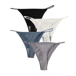 4Pcs/Set Women G-String Thongs Seamless Panties Sexy Lingerie Low Rise Female G-String High Cut Pantys Underwear
