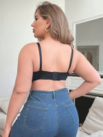 Women Large Bust Plus Size Strapless Bra Front Buckle Detachable Strap Push Up Anti Slip Seamless Support Brassiere Lingerie