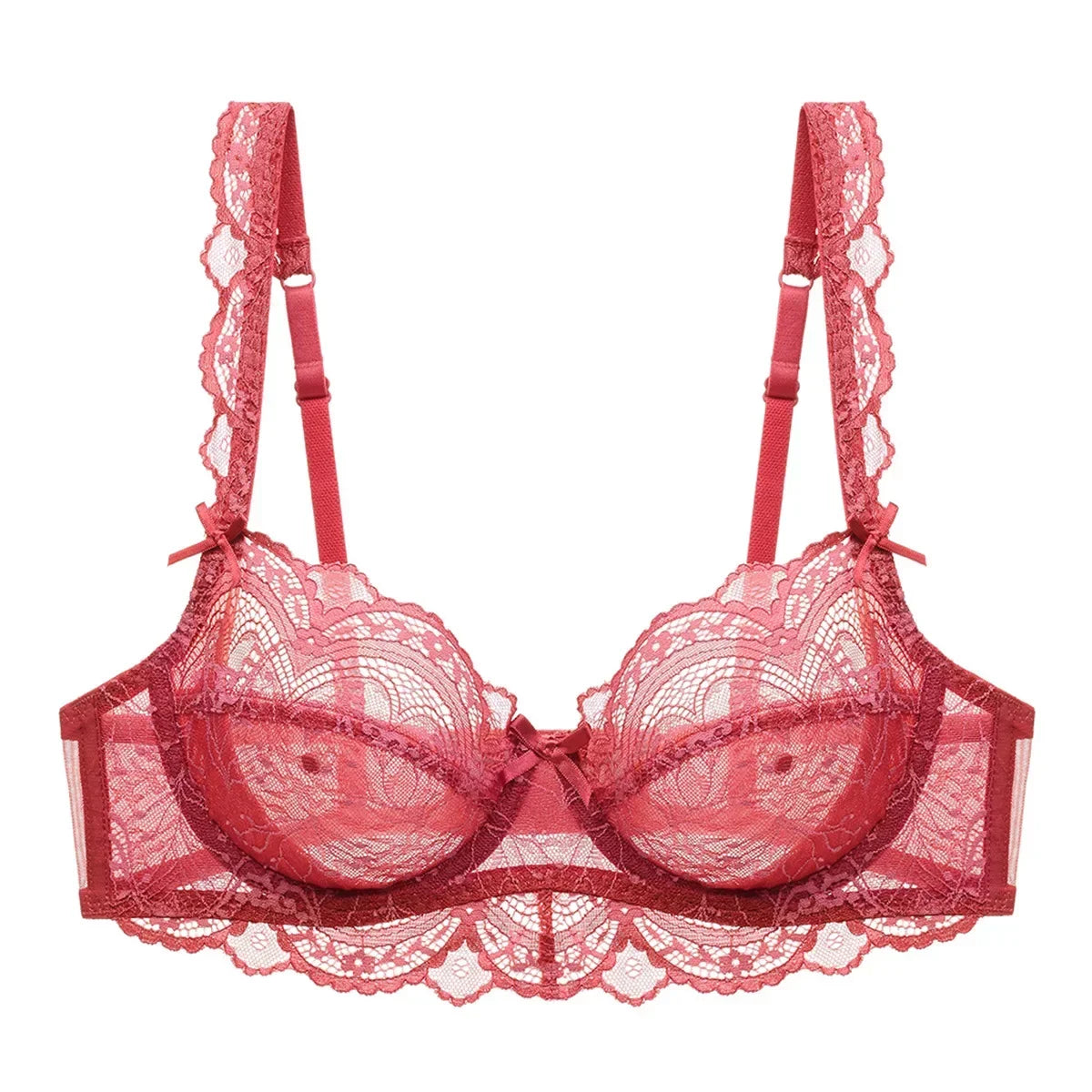 Logirlve Ultrathin Bra Transparent Brassiere Sexy Underwear Plus Size Cup Embroidery Women Lingerie Lace Bras Hollow out
