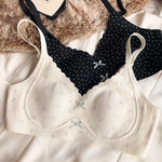 French Sweet Cute Print of flowers Underwear Women Sexy Ultra Thin Seamless Bra Summer Ice Silk Comfort Lingerie Wire Free Bras