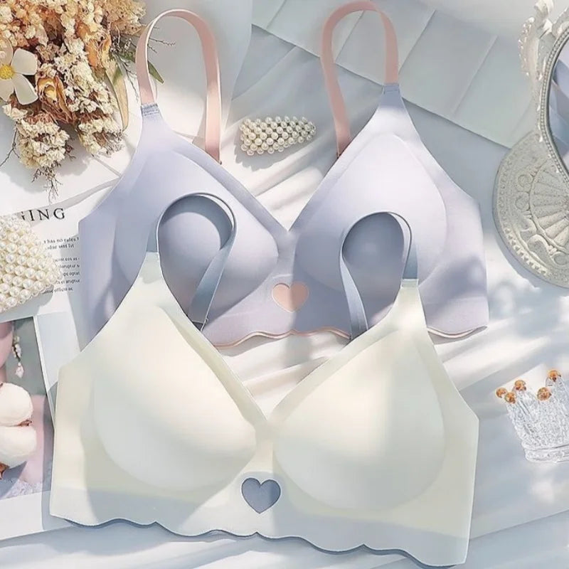 Push-Up Bras For Women Seamless Bra Non-wire Bralette Wire Free Invisible Brassiere V-Neck Sexy Lingerie Padded Underwear S-XL
