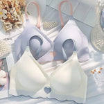 Push-Up Bras For Women Seamless Bra Non-wire Bralette Wire Free Invisible Brassiere V-Neck Sexy Lingerie Padded Underwear S-XL