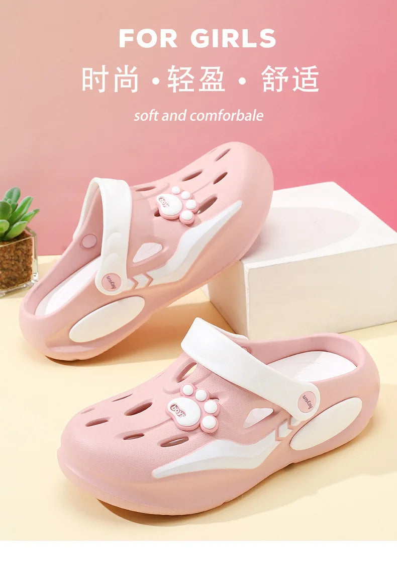 2026 Summer Sandals For Women Platform Shoes Thick Sole Cute DIY Paw Girls Street Beach Slippers Soft EVA Female Fashion Clogs