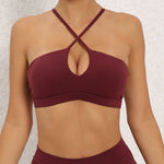 Women's Yoga Bra - Running Cross Back Breathable Naked Feel Sports Fitness Brafor Yoga Running Gym Top