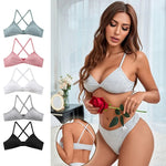 V-neck Sexy Bras For Women 1/3 Cup Wireless Bra Without Pads Sexy Lingerie Breathable Bralette Female Underwear S-L