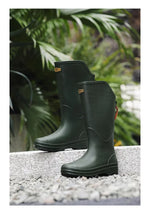 Women's Rain Boots Anti Slip Thick Soles Outdoor Long Tube Rain Boots Waterproof Fashion Wear-resistant Kitchen Women's Boots