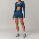 2/3PCS Yoga Set Women Workout Set Seamless Sportswear Gym Clothing Fitness Long Sleeve Crop Top High Waist Leggings Sports Suits