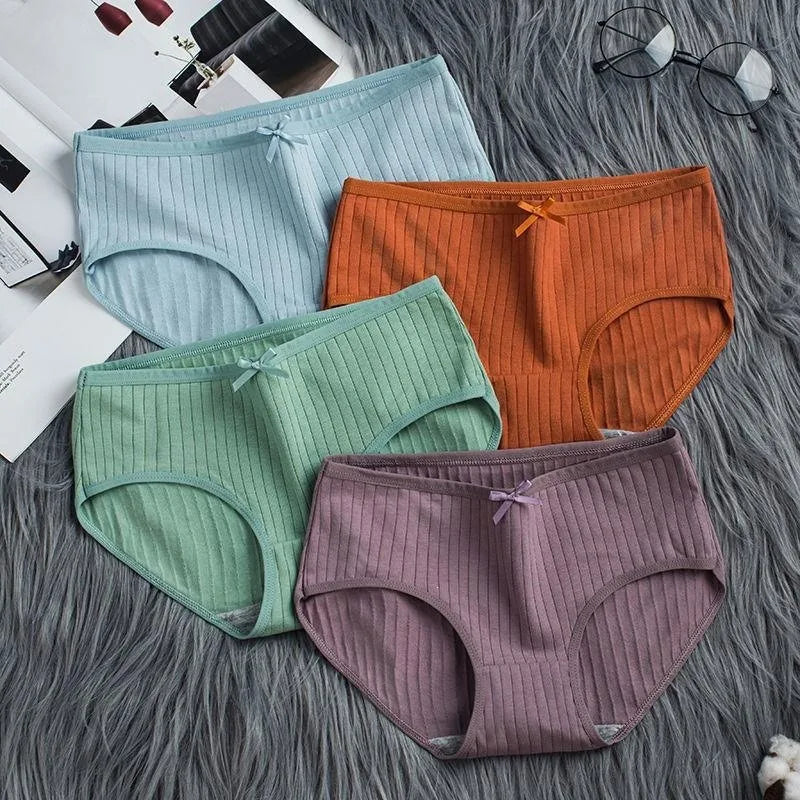 1Pc Cotton Panties Women Sexy Briefs Women's Underpants Low Waist Comfy Breathable Lingerie Seamless Underwear Intimates
